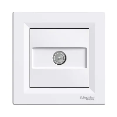 Розетка телевізійна Schneider Electric Asfora біла кінцева TV внутрішня EPH3200121