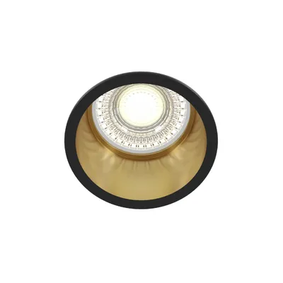 Світильник внутрішнього монтажу Downlight Reif GU10 50 Вт Чорний з золотом DL049-01GB MAYTONI