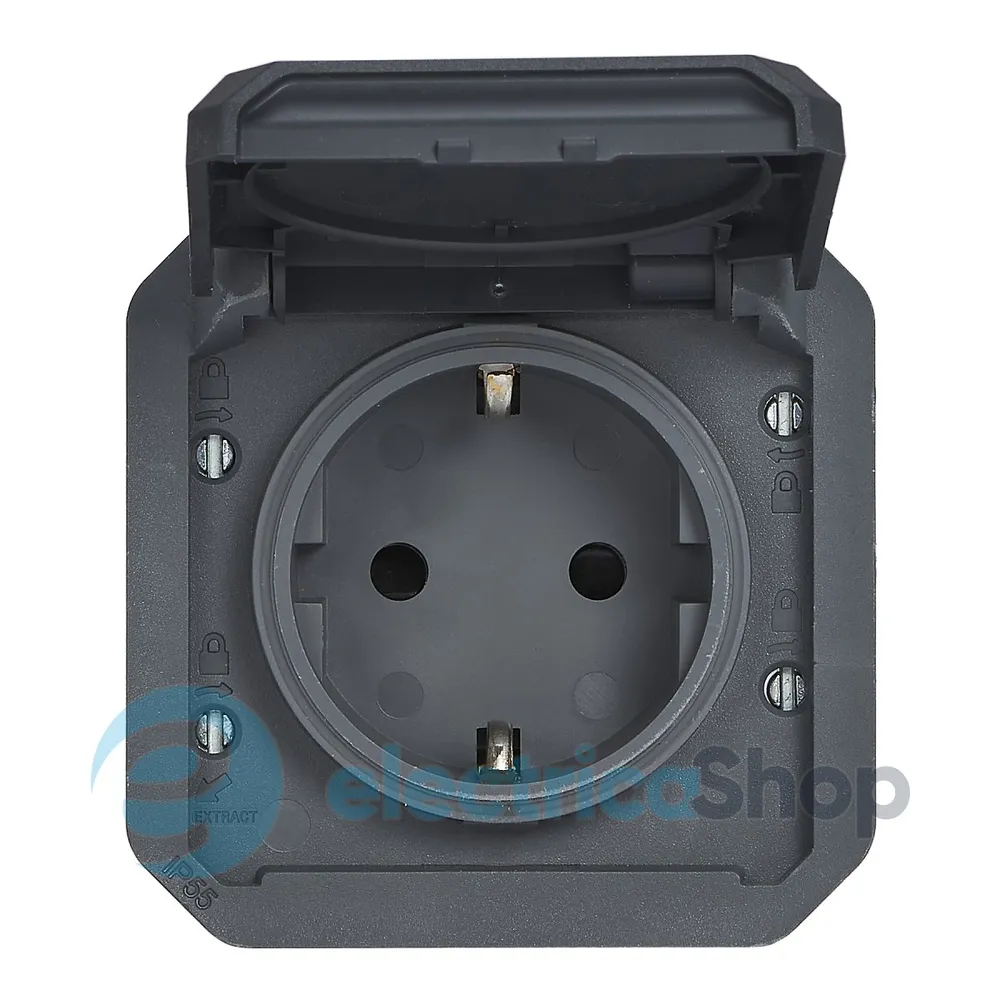 Розетка 2К+З 16А/250В з гвин. клем. мех-м. Legrand Plexo New 069839L