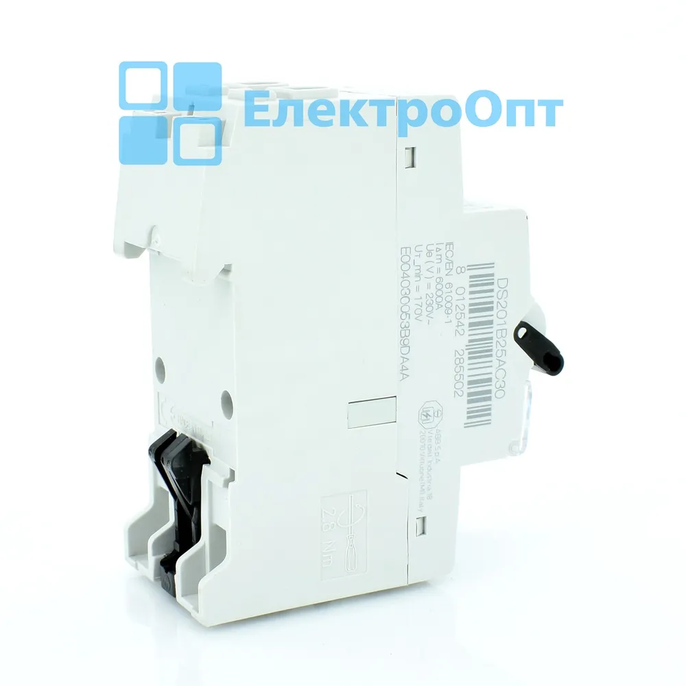 Диференційний автомат ABB AC 2P 6kA B-25 30mA DS201B25/AC-0,03