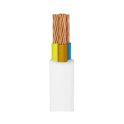 Провід ЗЗКМ білий ПВС 3х0,75(з)