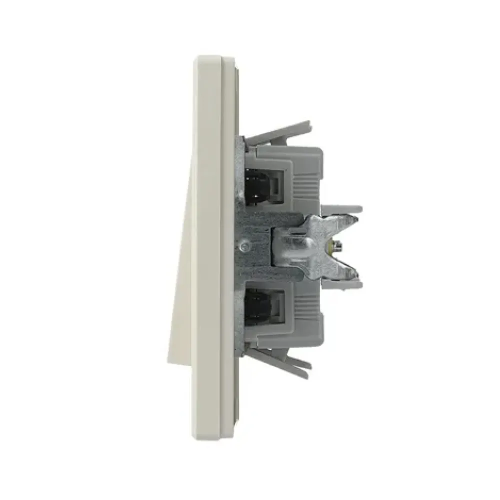 Вимикач для жалюзі Schneider Electric Asfora кремовий самозажимний EPH1300123