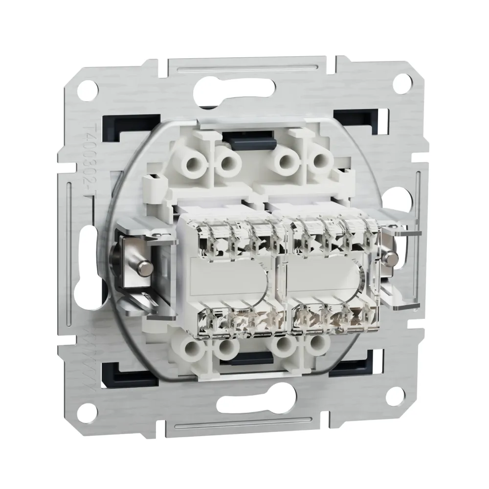 Розетка компьютерная Schneider Electric Asfora антрацит двойная RJ-45 внутренняя EPH4400171