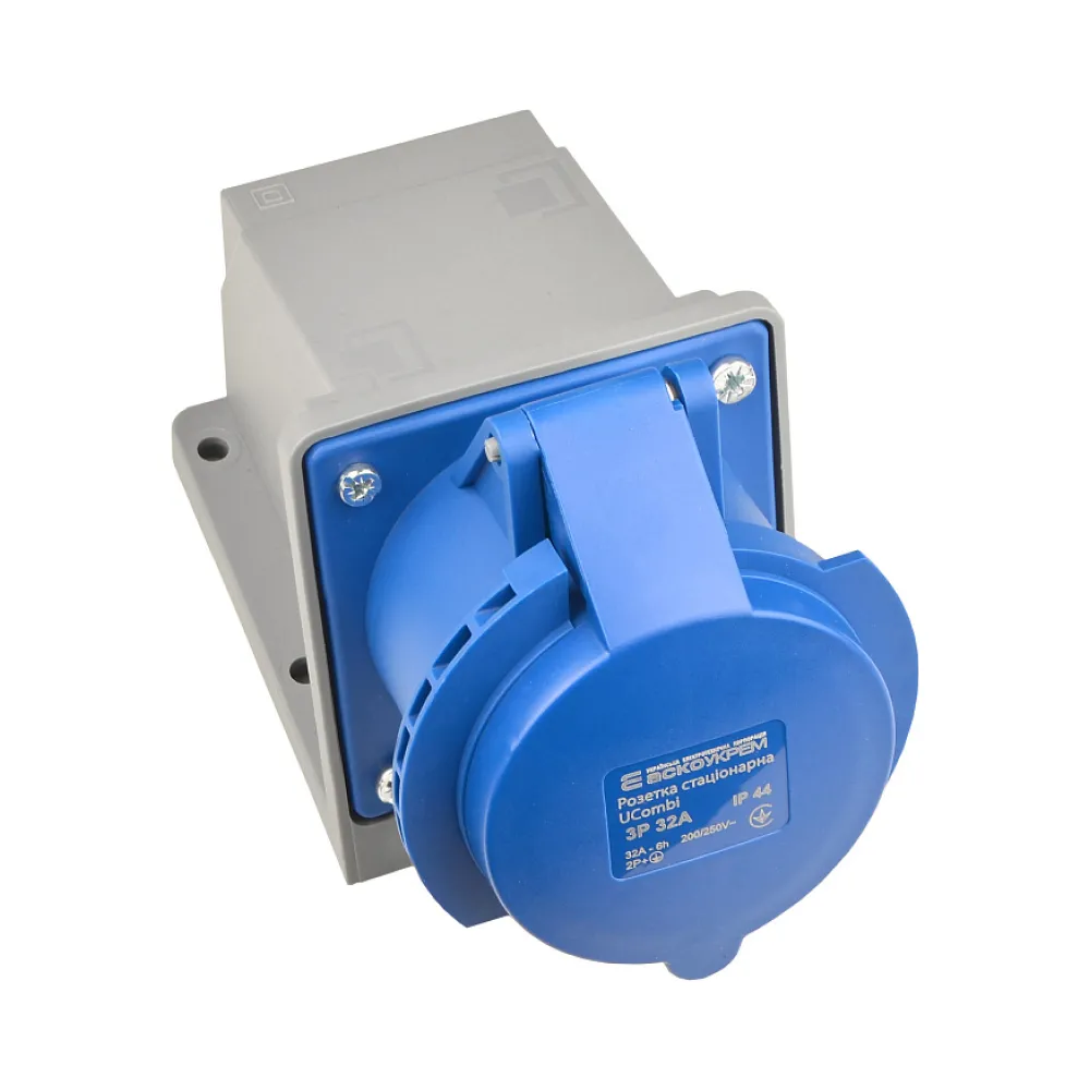 Розетка стаціонарна АСКО серії UCombi 3P 32A IP44 0080010142