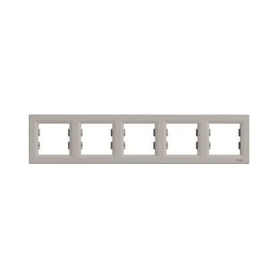 Рамка Schneider Electric Asfora бронза п'ятимісна горизонтальна EPH5800569