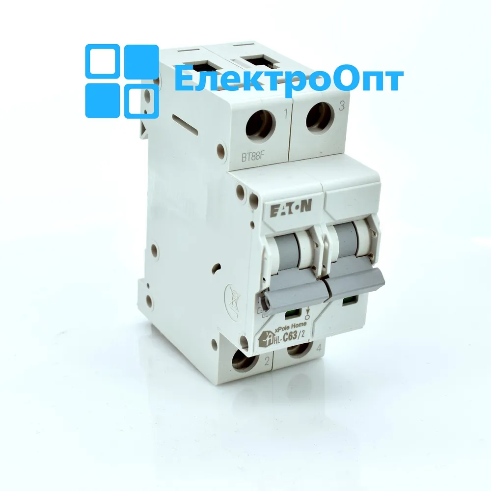 Автоматичний вимикач EATON 2p, 4,5кА HL-C63/2