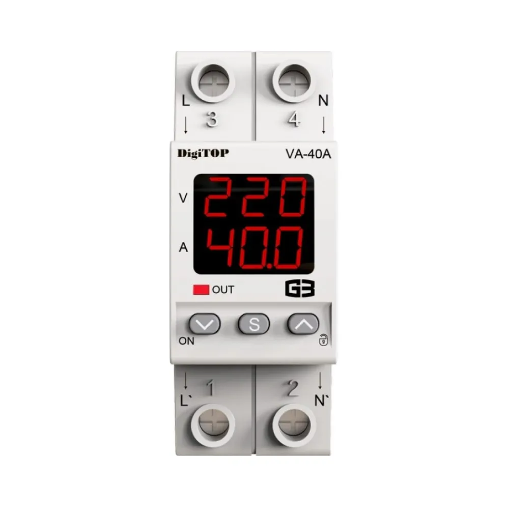 Реле напруги DigiTOP 40 А (max 50A) VA-40A M2R