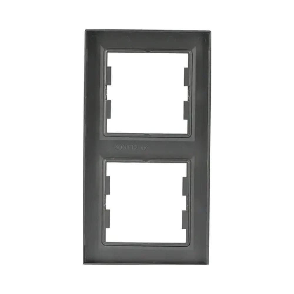 Рамка Schneider Electric Asfora сталь двухместная вертикальная EPH5810262