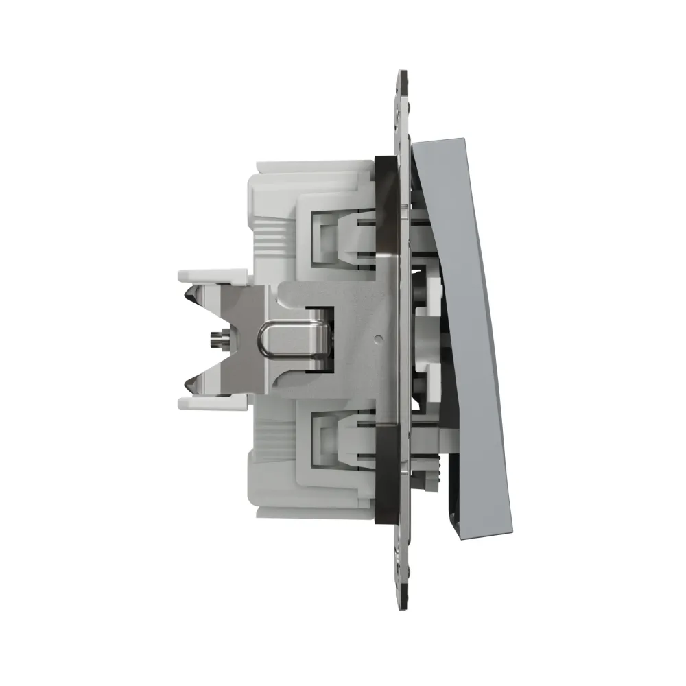 Вимикач кнопковий Schneider Electric Asfora сталь двоклавішний самозажимний EPH1100162