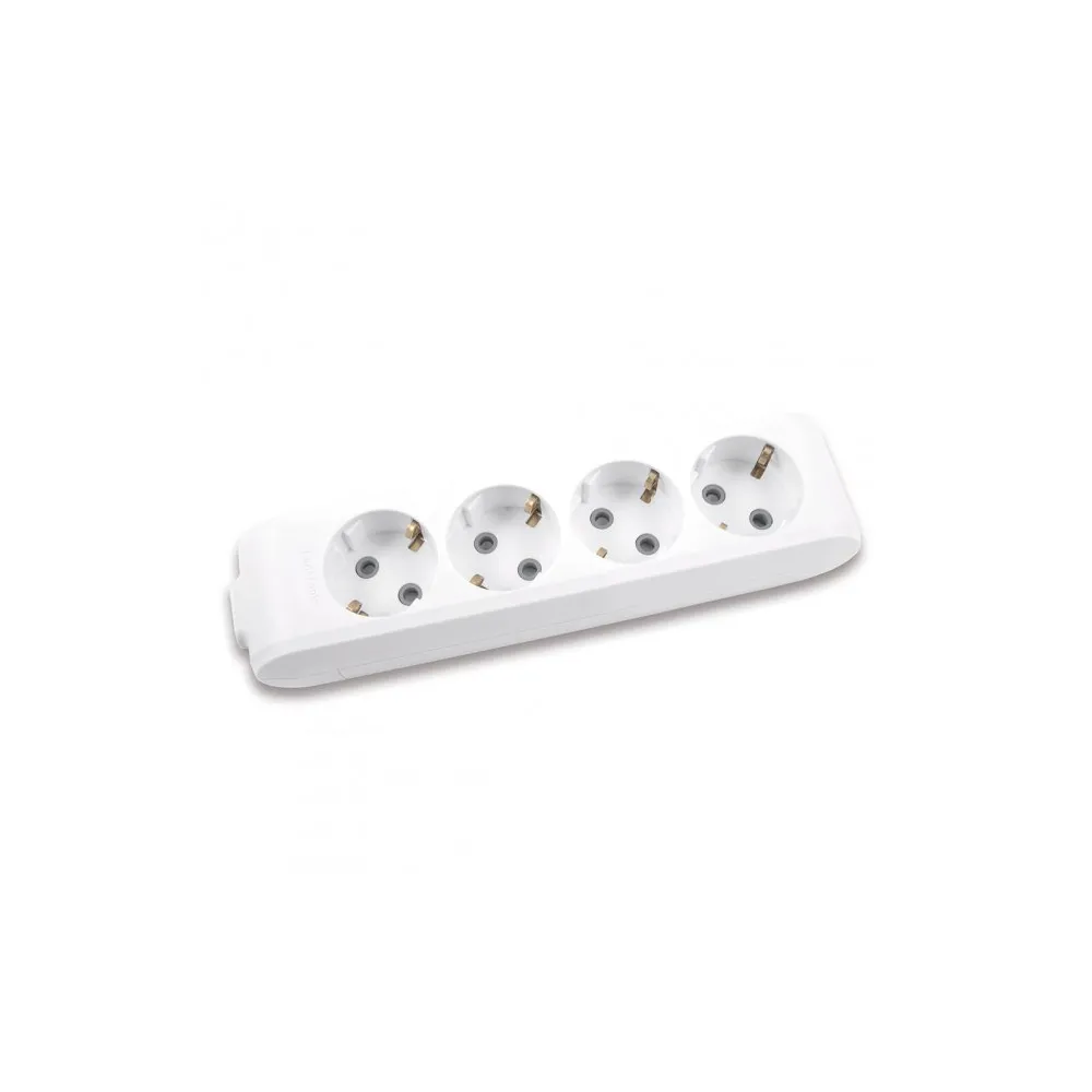 Колодка Panasonic X-tendia с заземлением 4 гнезда с защитными шторками серая WLTB04402GR-UA