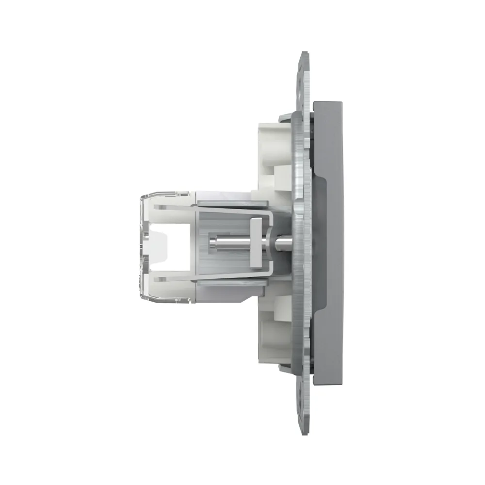 Розетка компьютерная Schneider Electric Asfora сталь RJ45 UTP 5E внутренняя EPH4300162