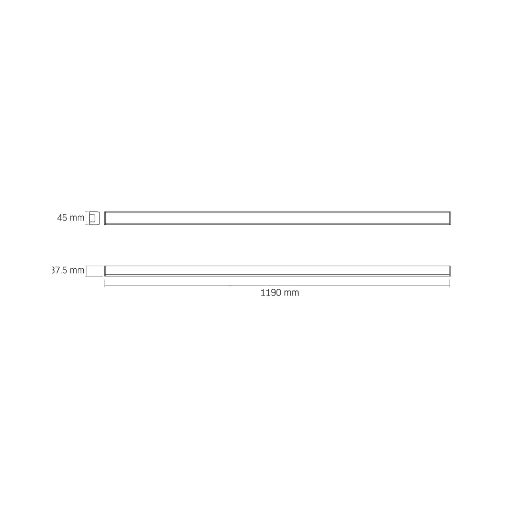 LED світильник VIDEX лінійний 30W 0.6M 5000K 220V Black BN03