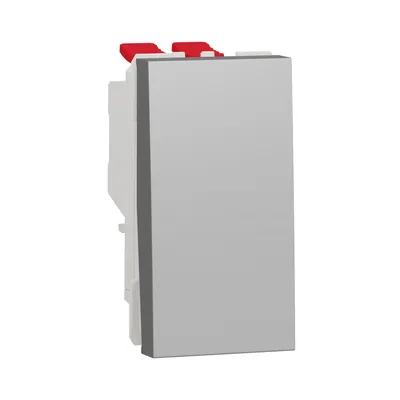 Вимикач Schneider Electric UNICA NEW одноклавішний внутрішній перехресний алюміній NU310530