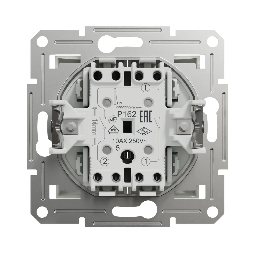 Вимикач Schneider Electric Asfora двоклавішний бiлий без рамки EPH0370121
