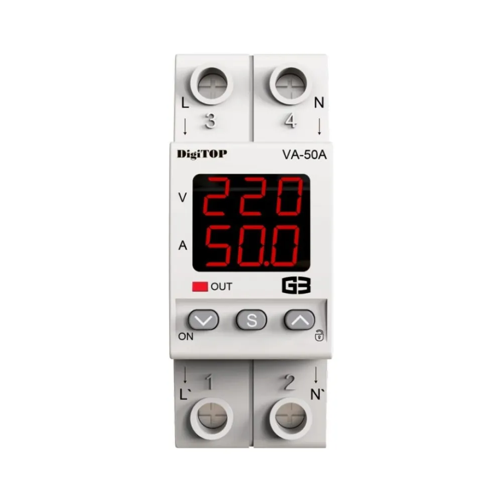 Реле напряжения DigiTOP 50 А (макс. 63 А) VA-50A M2R