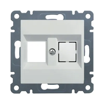 Панель Hager Lumina біла подвійна для RJ12/RJ45 WL2320