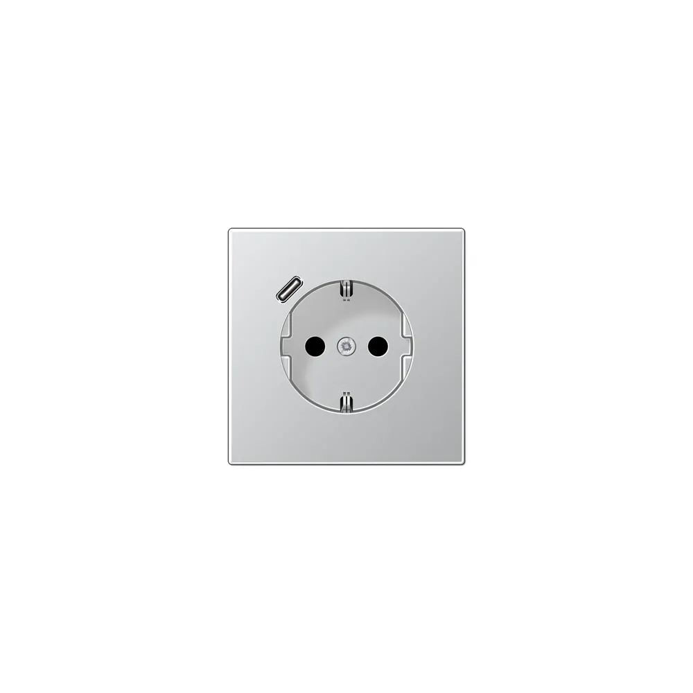 JUNG LSx-механізм Розетка SCHUKO® з USB-інтерфейсом алюміній AL1520-18C-L