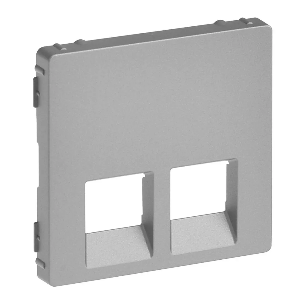 Legrand Valena LIFE Накладка розетки RJ11+RJ45 Алюміній 755422
