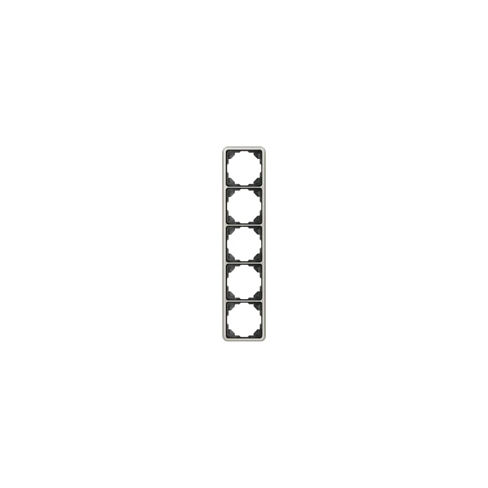 JUNG CD 500 Рамка 5-кратна платина метал CD585PT