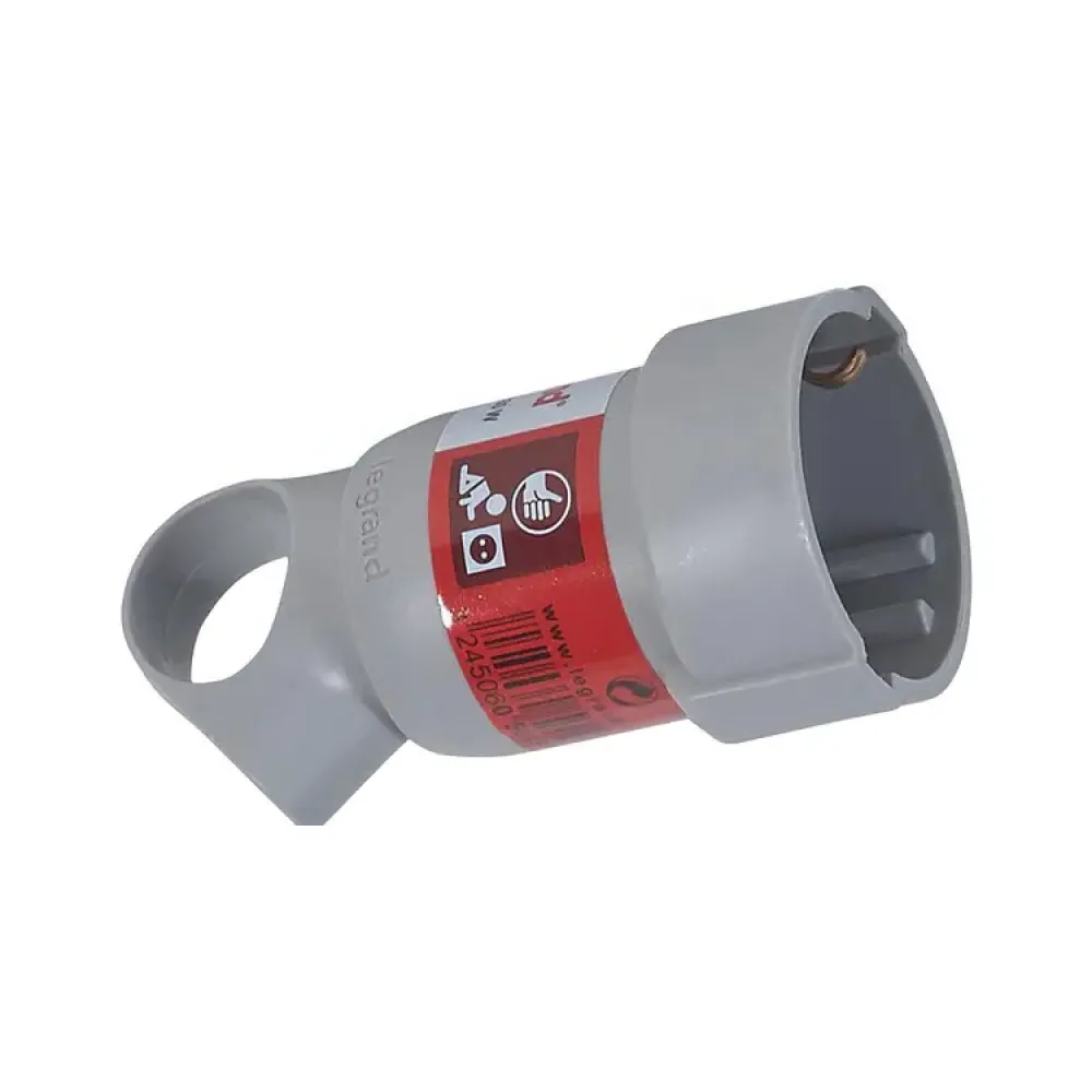 Розетка Legrand сіра 2К+З 16А 050193