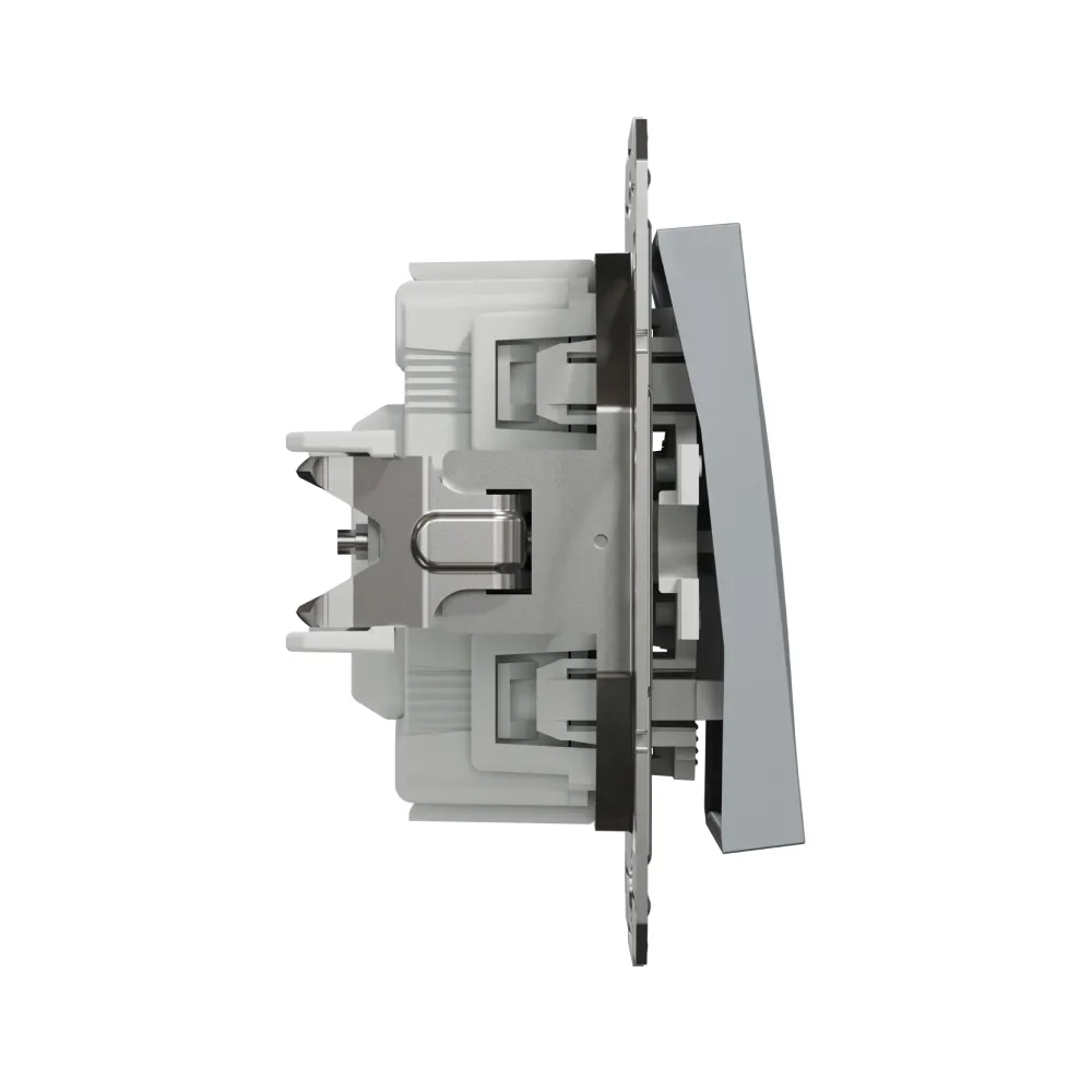 Вимикач Schneider Electric Asfora прохідний з підсвічуванням сталь EPH1500162