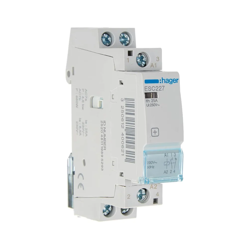 Контактор Hager 25A 1НВ+1НЗ 230В ESC227