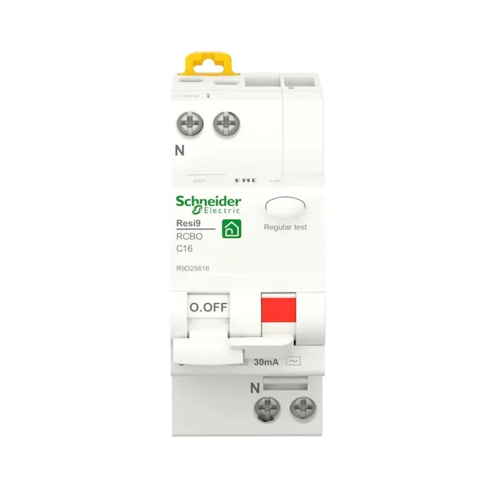 Диференційний автомат Schneider Electric Resi 9 1P+N 16A C 30mA АC 6kA R9D25616