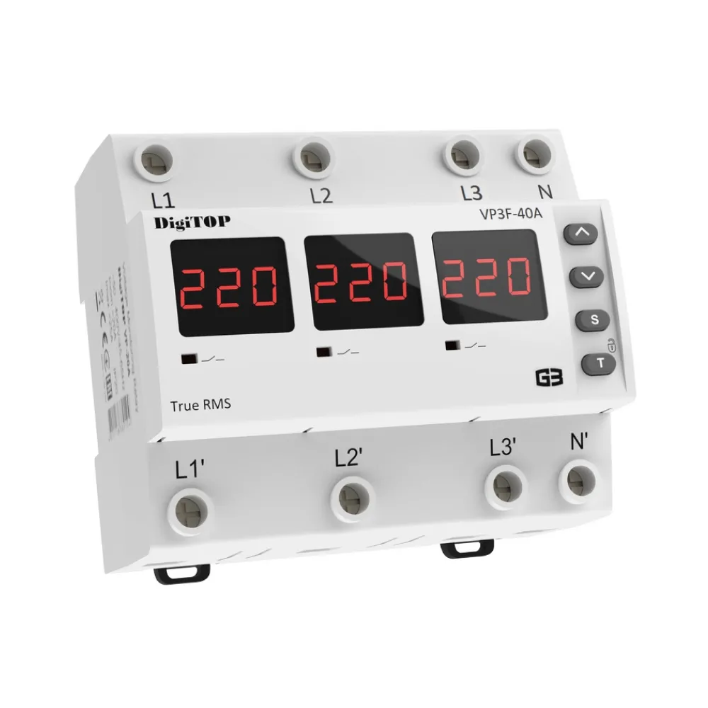 Реле напруги DigiTOP 40А (max 50A) VP-3F40A M6R