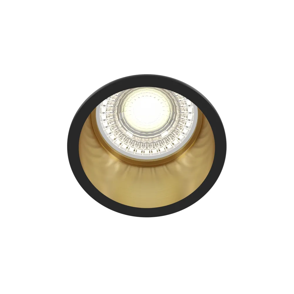 Світильник внутрішнього монтажу Downlight Reif GU10 50 Вт Чорний з золотом DL049-01GB MAYTONI