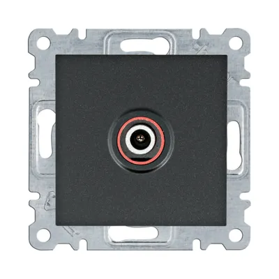 Розетка САТ Hager Lumina чорна WL3233