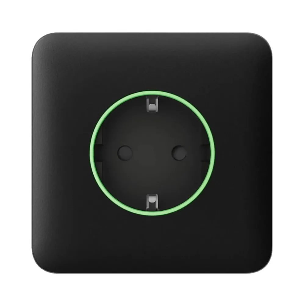 Фронтальная панель Ajax SoloCover basic type F для встроенной розетки black 89056.164.BL