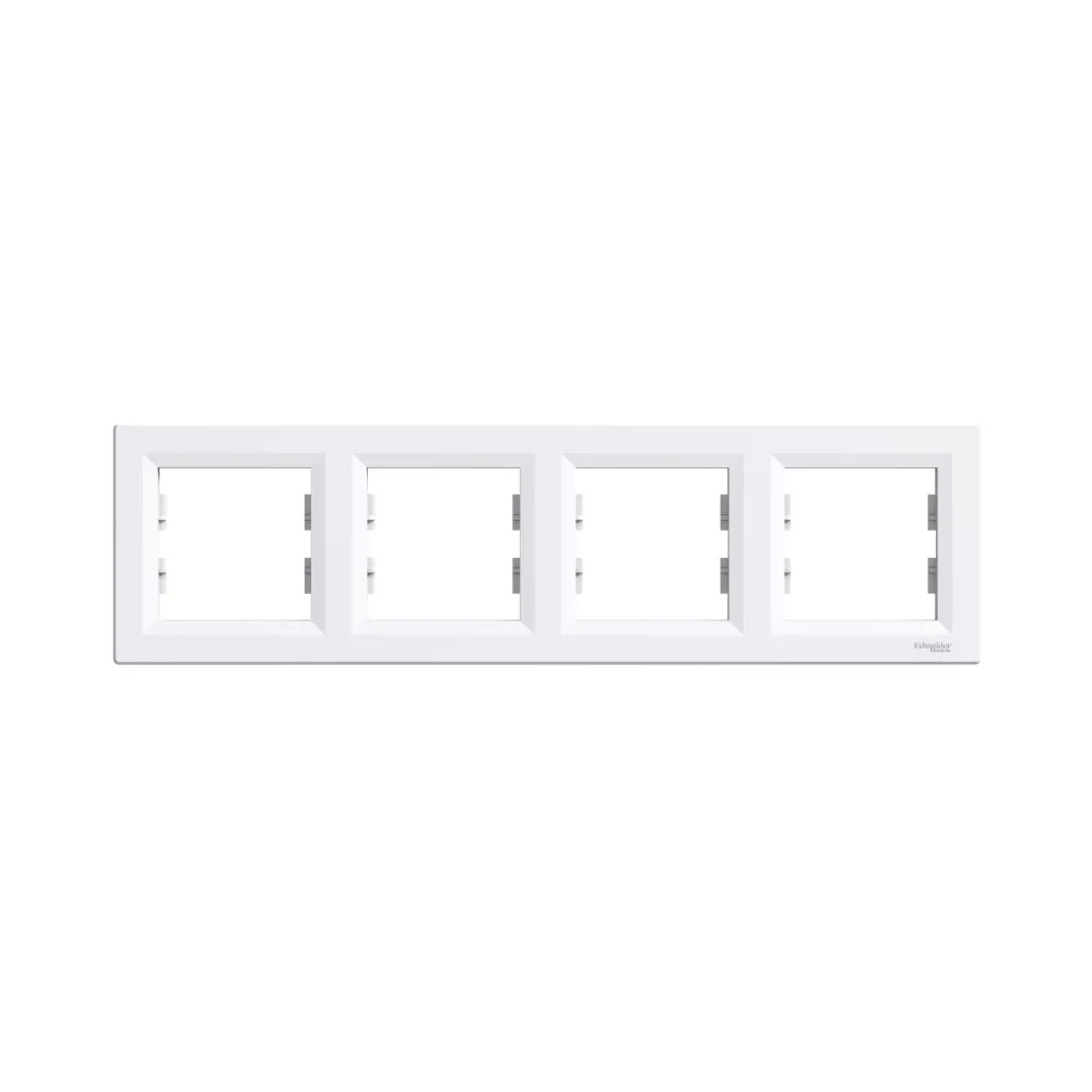 Рамка Schneider Electric Asfora была четырехместная горизонтальная EPH5800421