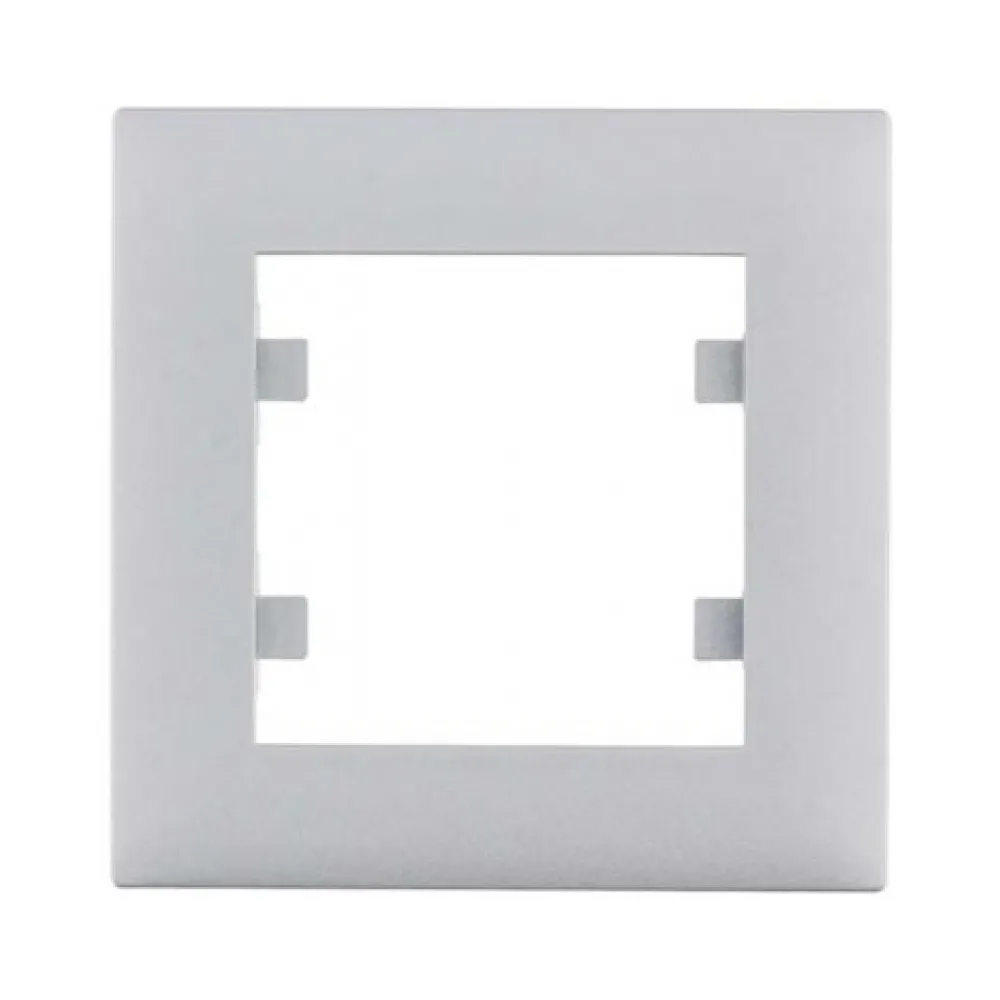 Рамка Hager Lumina Intens срібна 1 пост WL5512