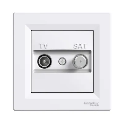 Розетка телевізійна Schneider Electric Asfora біла кінцева ТV+SAT внутрішня EPH3400121
