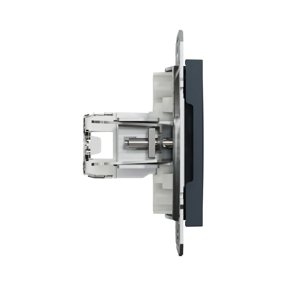 Розетка компьютерная Schneider Electric Asfora антрацит двойная RJ-45 внутренняя EPH4400171