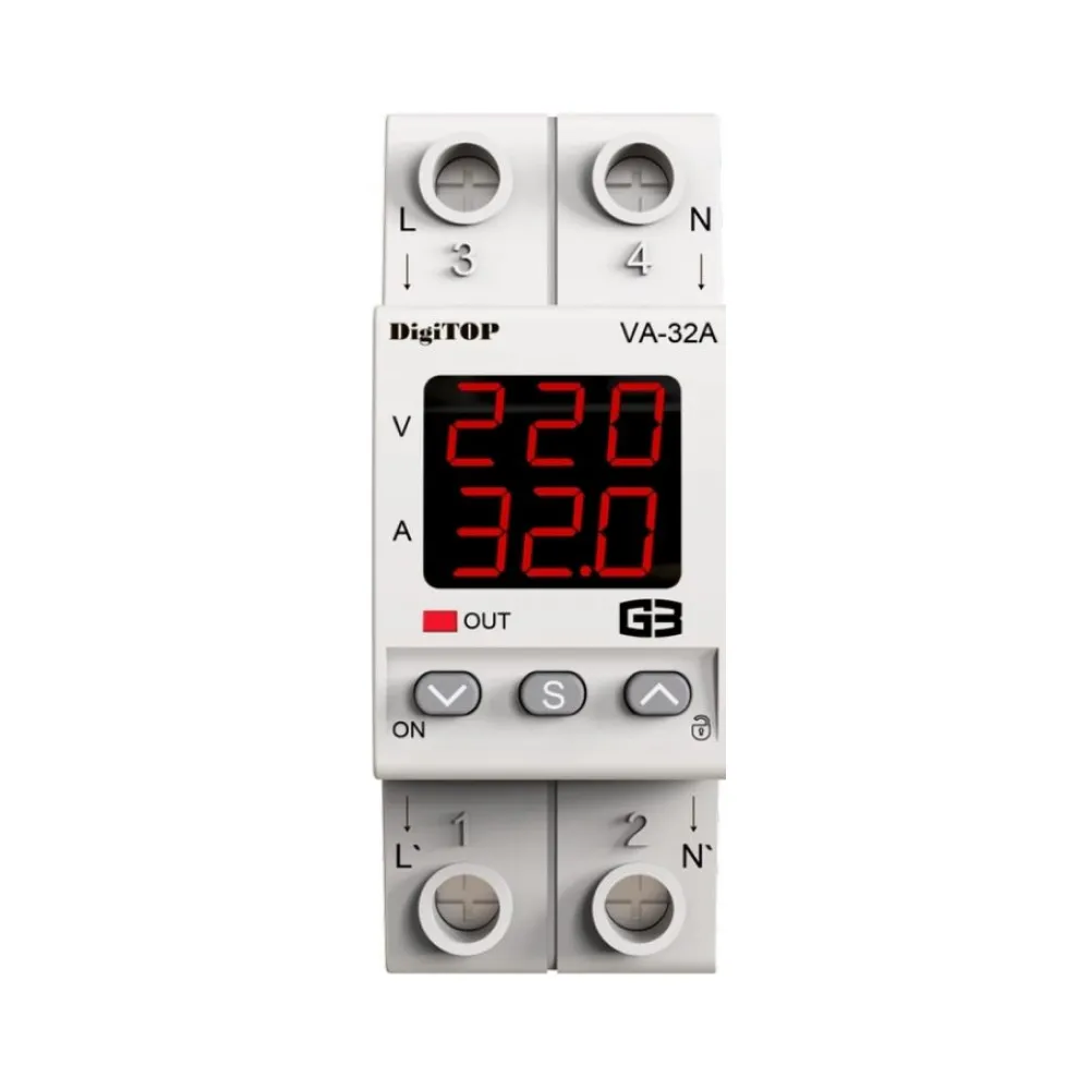 Реле напруги DigiTOP 32 А (max 40A) VA-32A M2R
