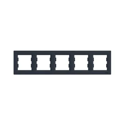 Рамка Schneider Electric Asfora антрацит п'ятимісна горизонтальна EPH5800571