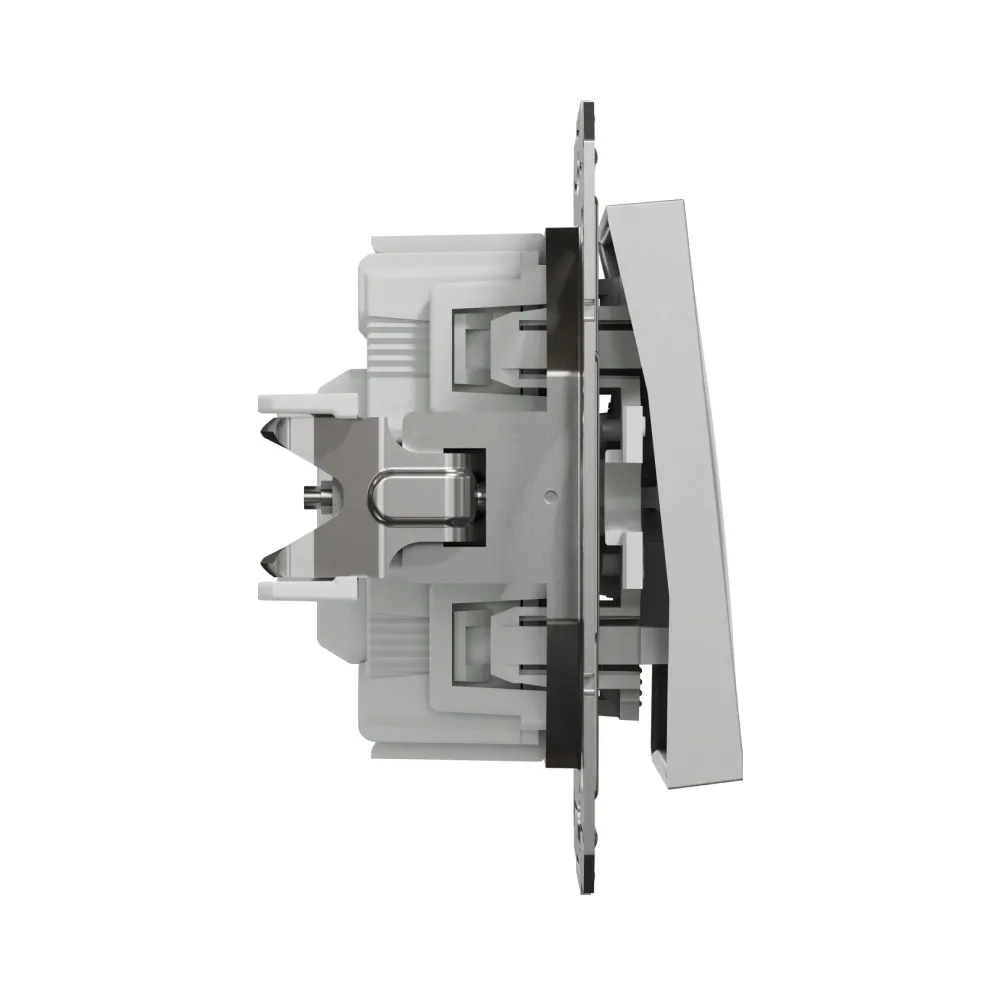 Выключатель Schneider Electric Asfora алюминий одноклавишный внутренний с подсветкой EPH1400161