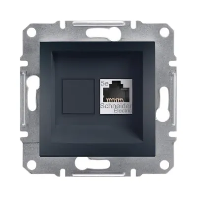 Розетка комп'ютерна Schneider Electric Asfora антрацит RJ-45 UTP 5E внутрішня EPH4300171
