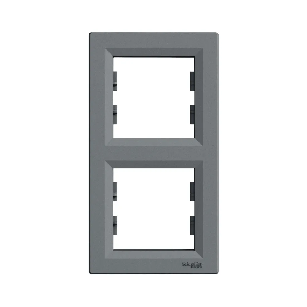Рамка Schneider Electric Asfora сталь двухместная вертикальная EPH5810262