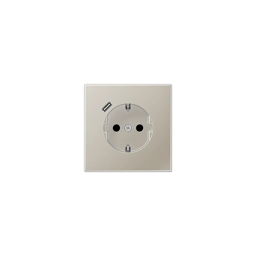 JUNG LSx-механізм Розетка SCHUKO® з USB-інтерфейсом нержавіюча сталь ES1520-18C-L