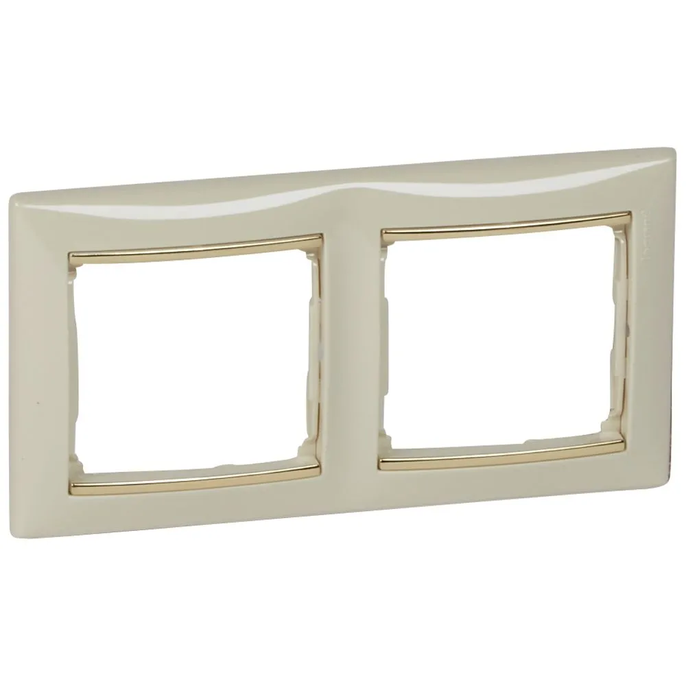 Legrand Valena Classic Рамка 2 пости Слонова кістка золотий штрих 774152