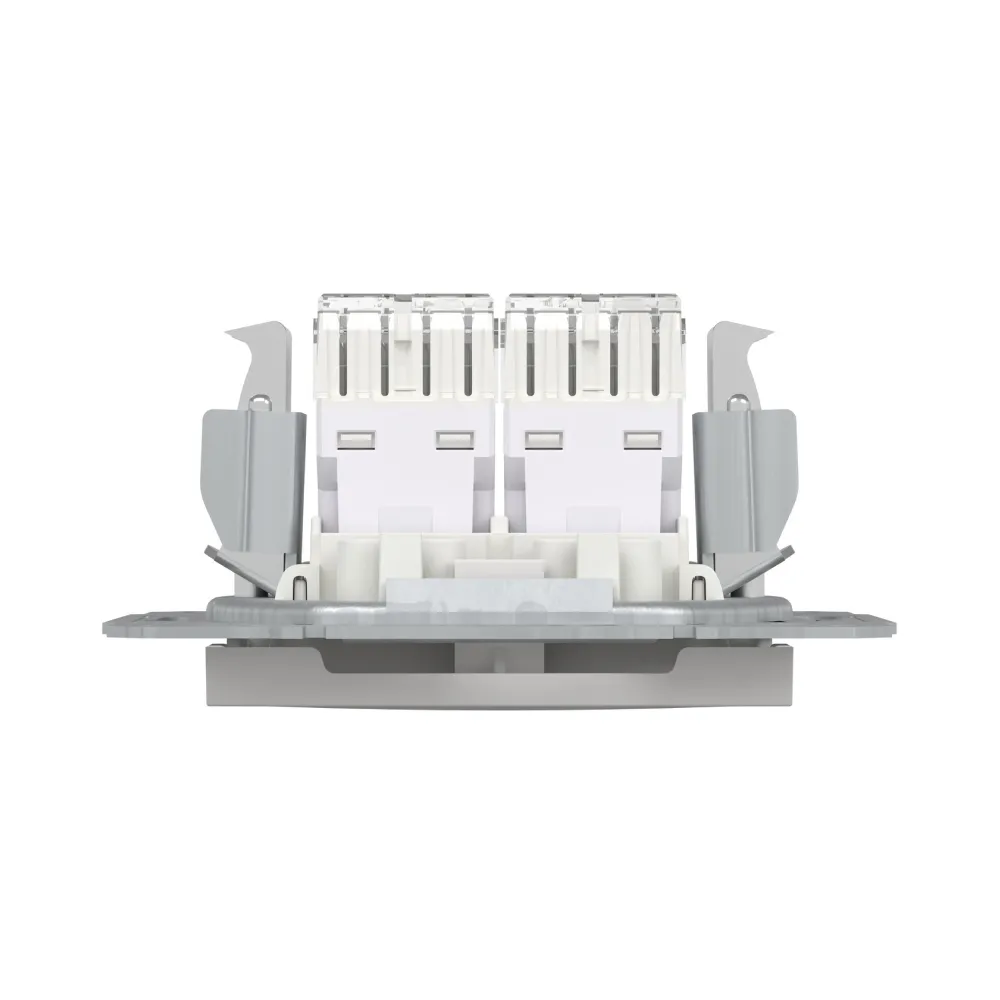 Розетка комп'ютерна Schneider Electric Asfora подвійна RJ45 UTP 6 білий без рамки EPH4870121