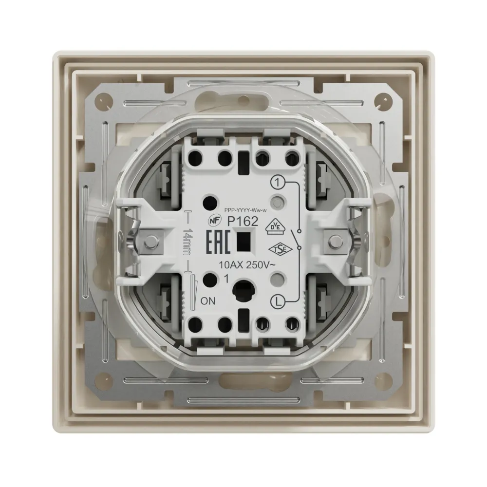 Вимикач Schneider Electric Asfora кремовий одноклавішний внутрішній IP44 EPH0100223