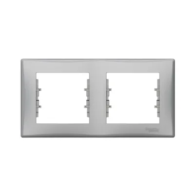 Рамка Schneider Electric Sedna алюміній 2-кратна SDN5800360