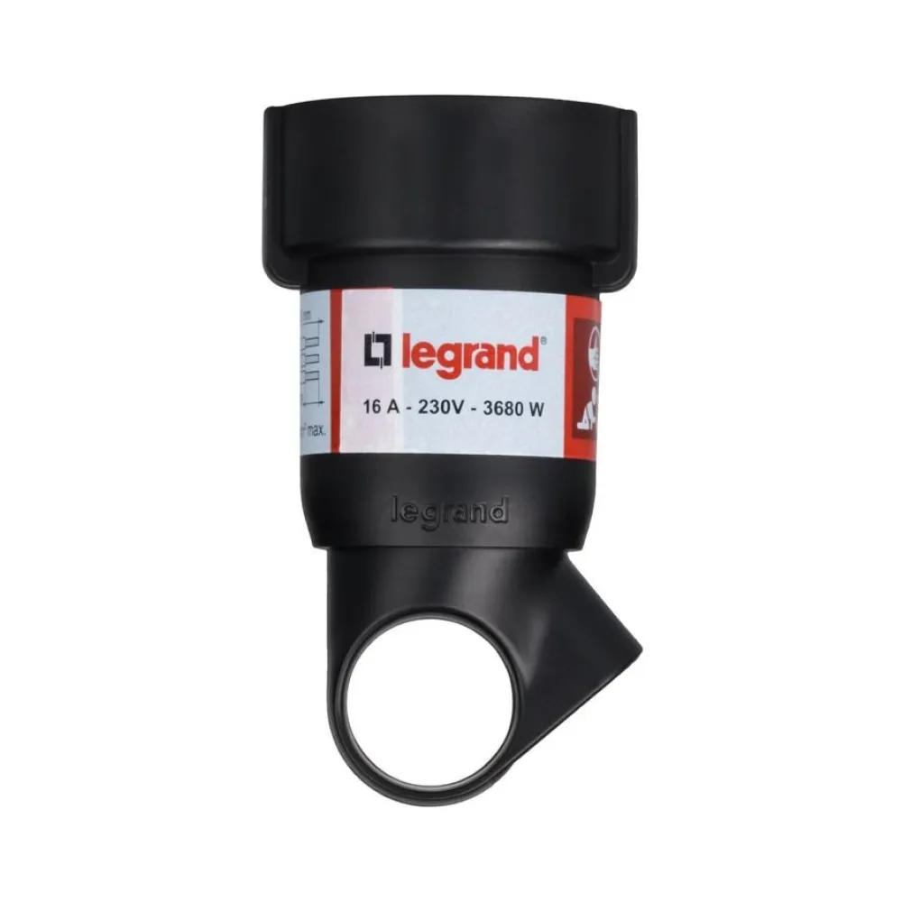 Розетка Legrand 2К+З чорна 050195