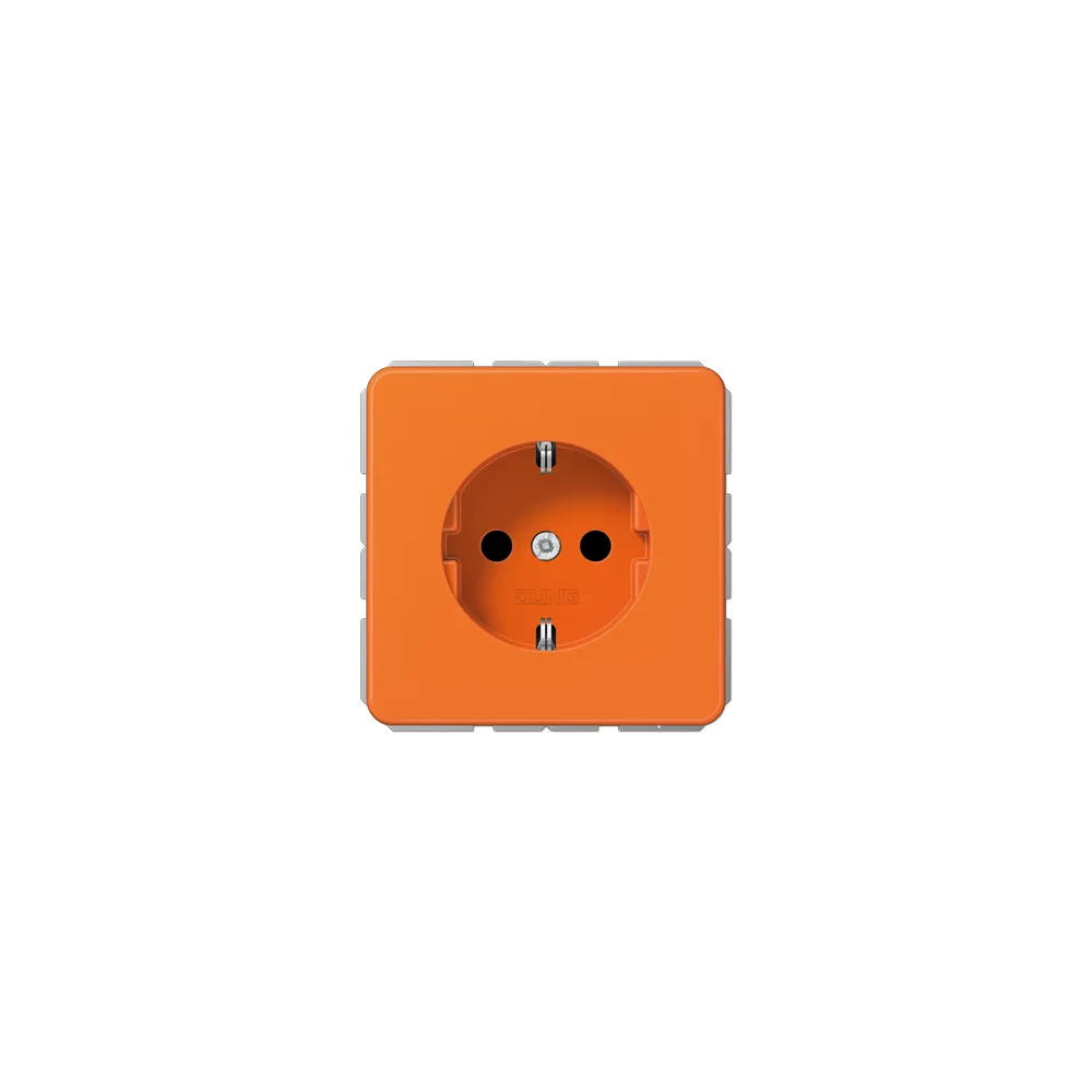 JUNG CD Розетка SCHUKO з захисними шторками оранжевий CD1520BFKIO