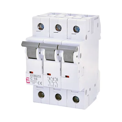 Авт. вимикач ETIMAT 6 3p C 16А (6 kA) 2145516 ETI