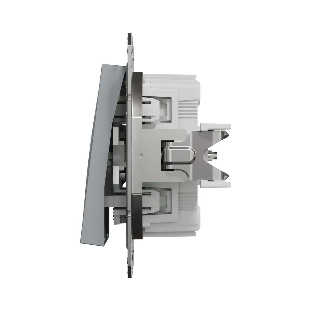 Вимикач кнопковий Schneider Electric Asfora сталь двоклавішний самозажимний EPH1100162