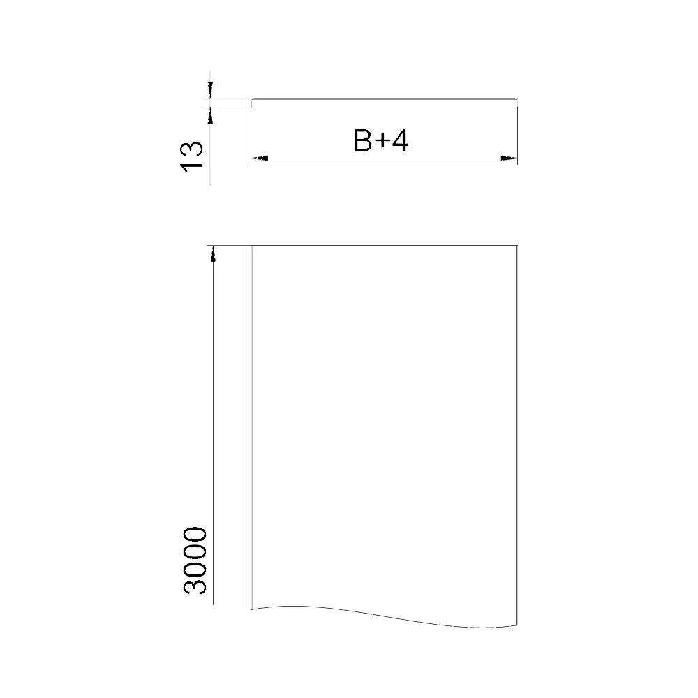 Кришка для лотків і кабельрострів OBO Bettermann 200х3000x1 FS 18-22 мкм 6052210